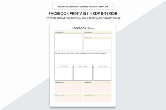 Download Facebook Planner Kdp Interior Printable - Book Collection