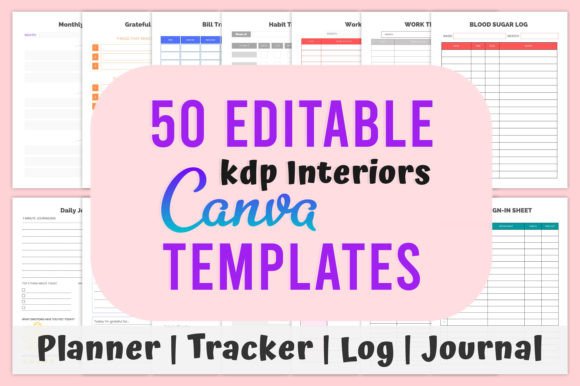 Download 50 Canva Editable KDP Interior Templates - Premium Resources