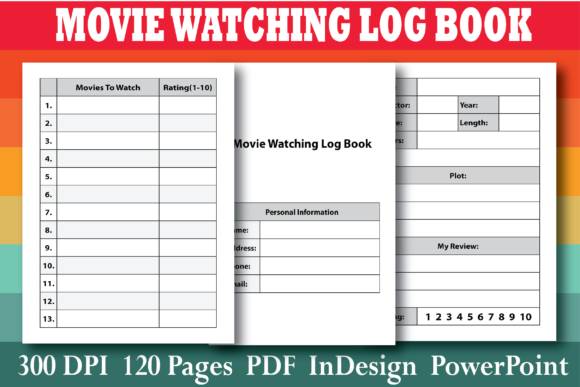 Download KDP Movie Watching Log Book Interior - Book Collection