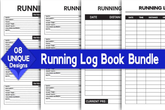 Download Running Log Book Bundle | KDP Interior - Book Collection