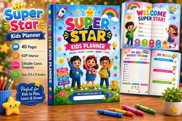 Download Super Star Kids Planner - Kids Collection