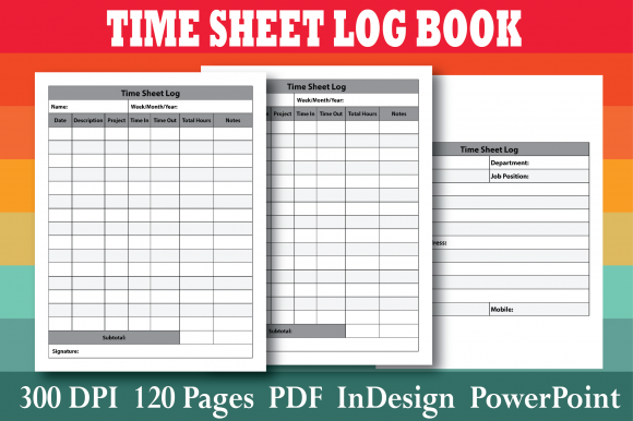 Download KDP Time Sheet Log Book Interior - Book Collection