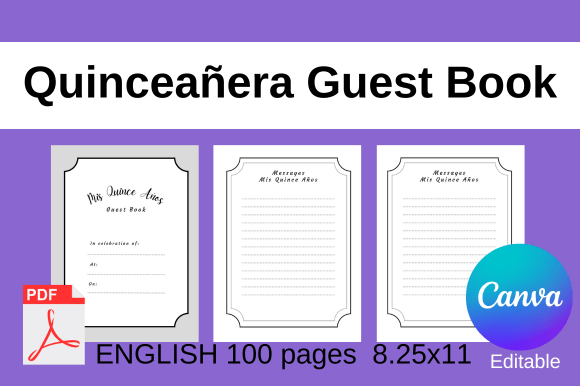 Download Quincea&ntilde;era Guest Book Interior - Book Collection