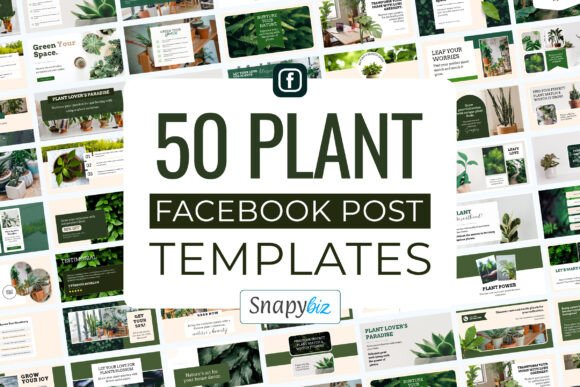 Download Plant Facebook Canva Post Templates - Book Collection