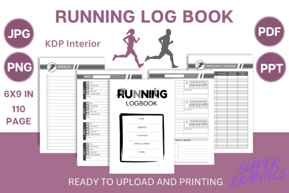 Download Running Logbook Weekly Running Log | KDP - Book Collection