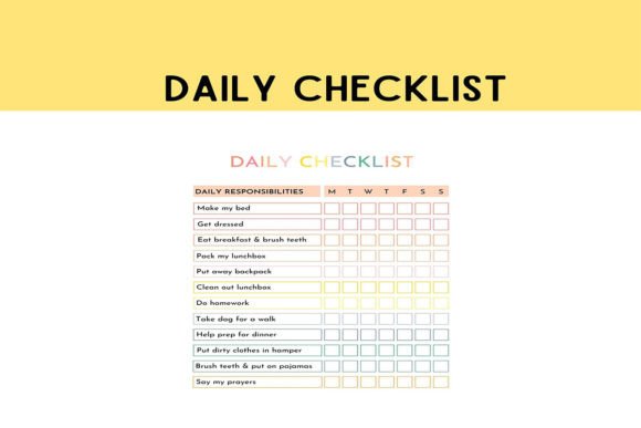 Download Daily Checklist, Daily Routine for Kids - Kids Collection