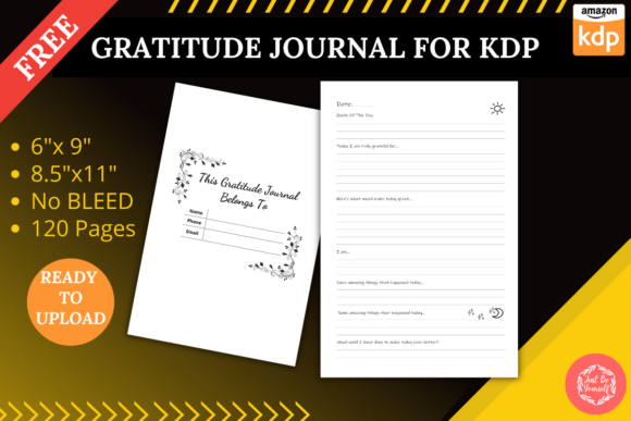 Download FREE GRATITUDE JOURNAL - KDP TEMPLATE - Gratitude journal Collection