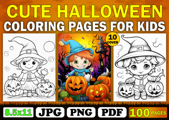 Download KDP Cute Halloween Coloring Pages Kids - Kids Collection