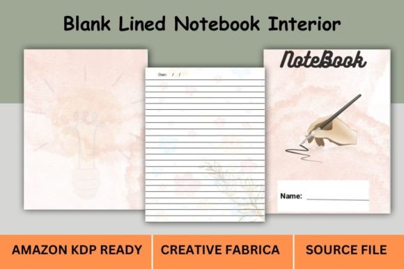 Download Lined Journal Notebook, Interior + Cover - Book Collection