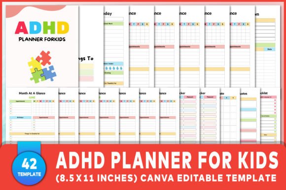 Download Editable ADHD Planner for Kids - Kids Collection