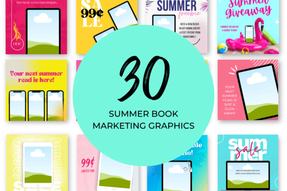 Download Summer Book Marketing Canva Templates - Book Collection