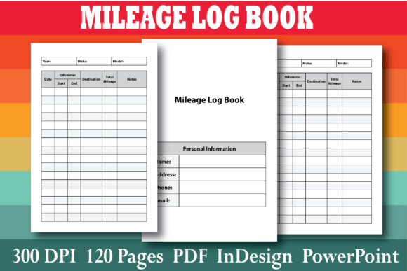 Download KDP Mileage Log Book Interior - Book Collection