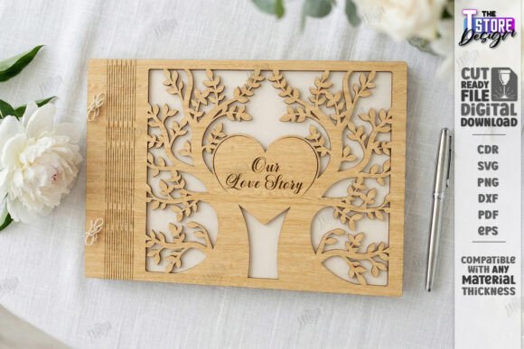 Download Elegant Wedding Guest Book Laser Cut - Book Collection