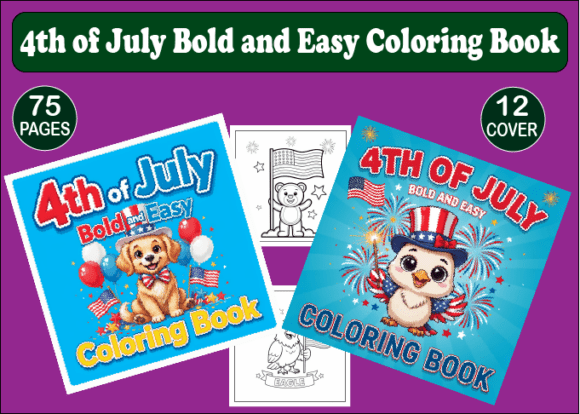 Download 4th of July Bold and Easy Coloring Book - Book Collection