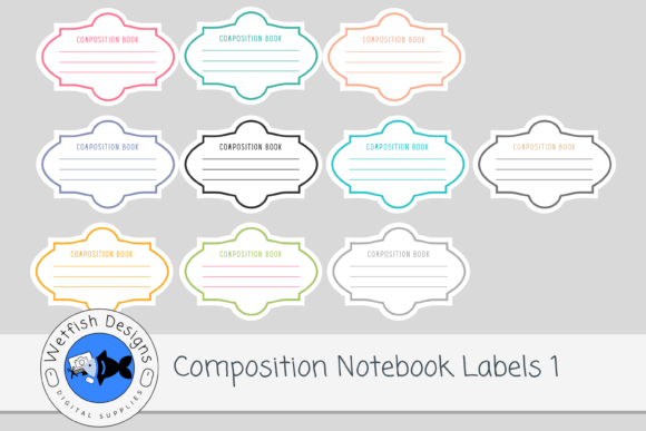 Download KDP Composition Notebook PNG Labels - Book Collection