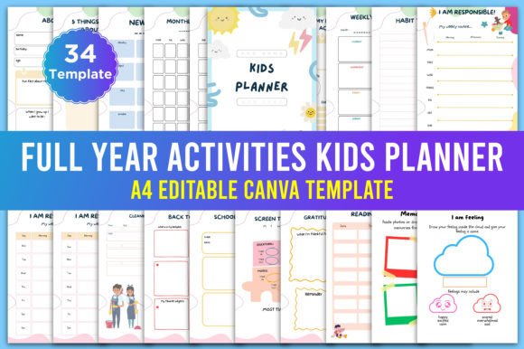 Download Full Year Activities Undate Kids Planner - Kids Collection