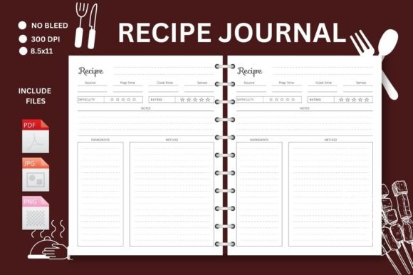 Download Blank Recipe Book Journal – KDP Interior - Book Collection