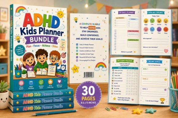 Download ADHD Kids Planner Bundle - Kids Collection