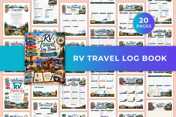 Download RV Travel Log Book KDP - Book Collection