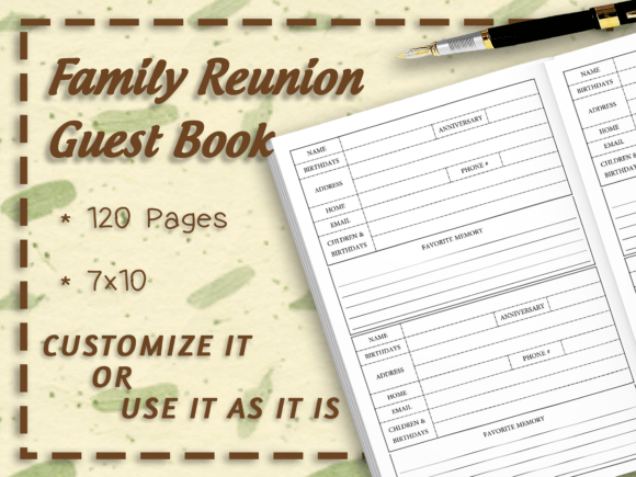 Download Family Reunion Guest Book Interior 120p - Book Collection