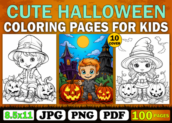 Download KDP Cute Halloween Coloring Pages Kids - Kids Collection