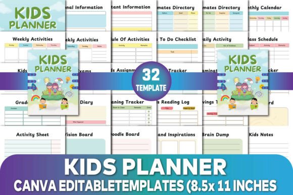 Download Kids Planner Canva Templates - Kids Collection