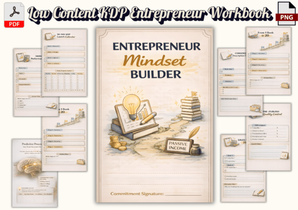 Download Low Content KDP Entrepreneur Workbook - Book Collection