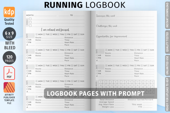 Download KDP Running Logbook POD Interior - Book Collection