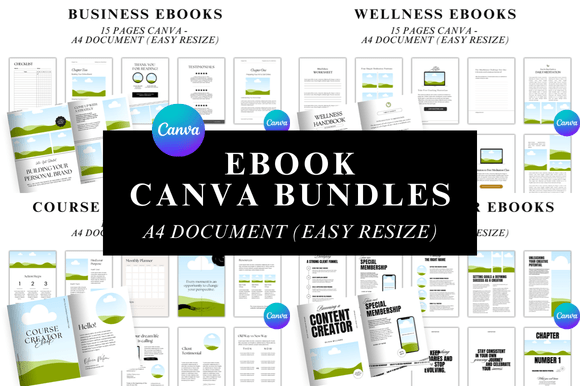 Download Editable Ebook Template Bundles - Book Collection